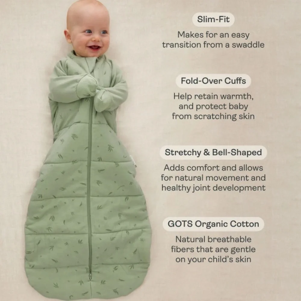 Ergo Australia Sleep Sack 3.5 TOG Sleeved Sage toddler sleep sack Heritage 24 Mo